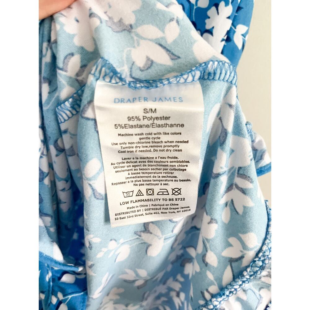 Draper James | Grace and Charm Floral Ruffle Nightgown | Blue Shadow | Sz S/M - Picture 6 of 7
